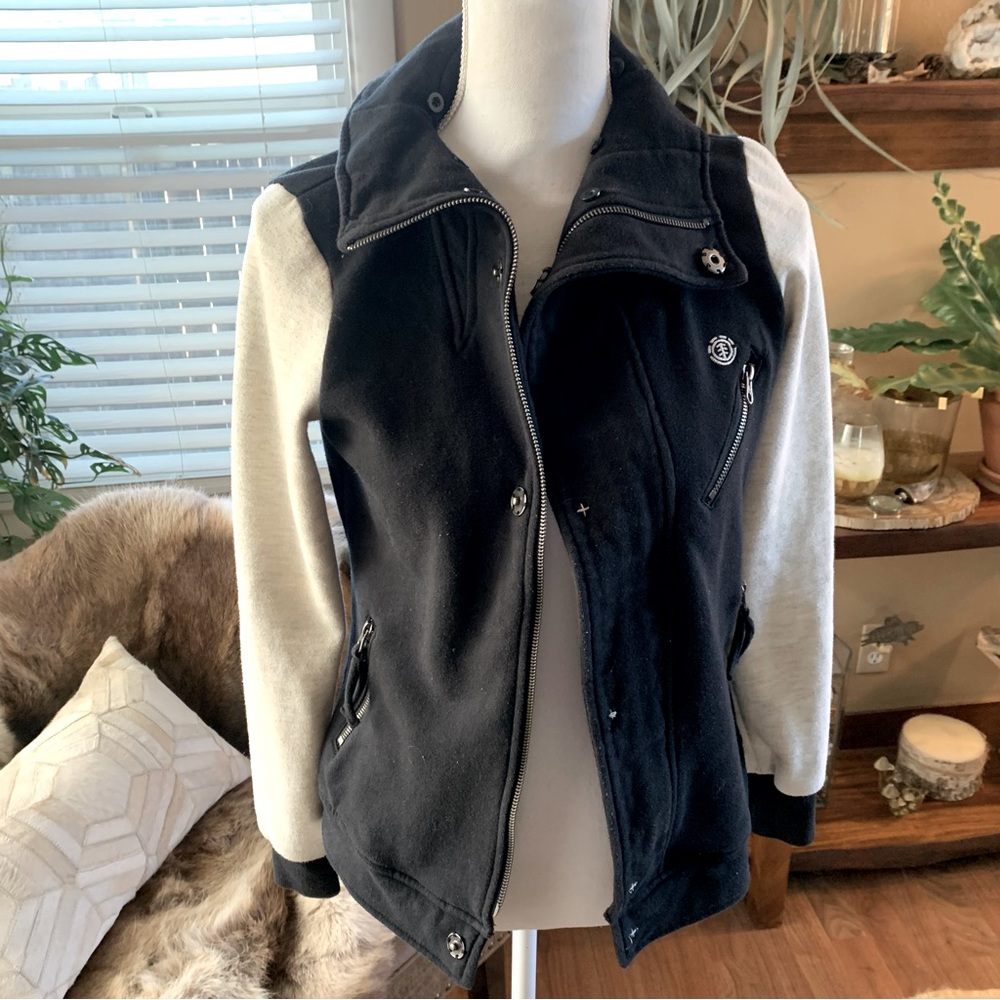 Element varsity bomber jacket sweater coat zip up